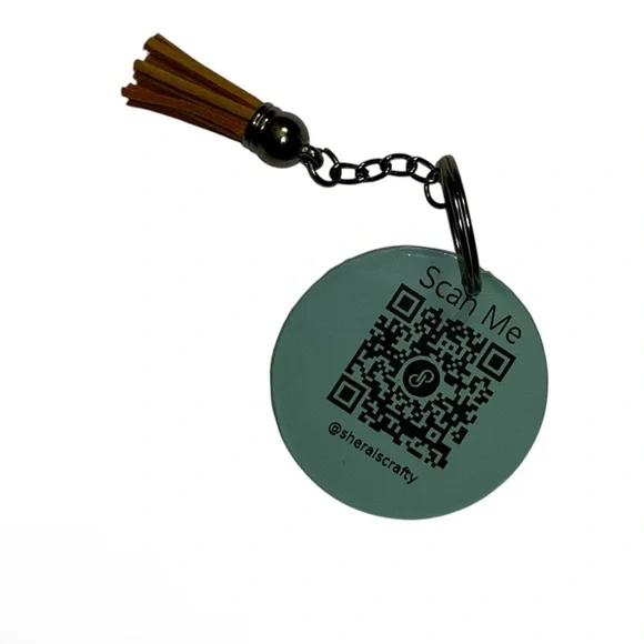 QR Code Keychain with Tassel Pick Your Color - Picture 15 of 17